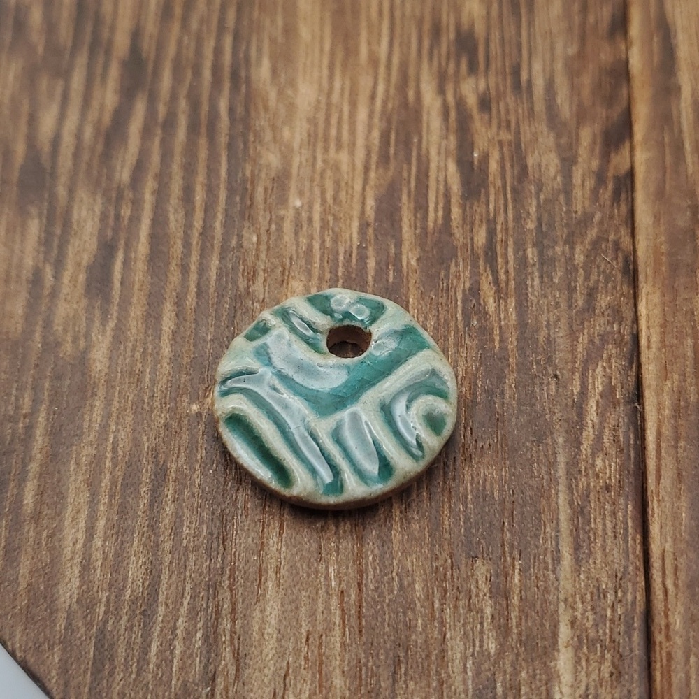 Artisan ceramic ancient‎ tribal pendant